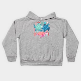 Paradise Beach Turtles Kids Hoodie